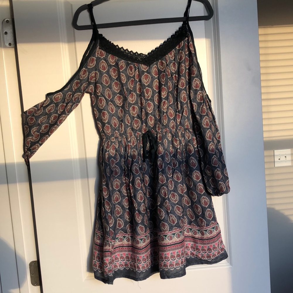 Fun Paisley Print Dress with Lace Details